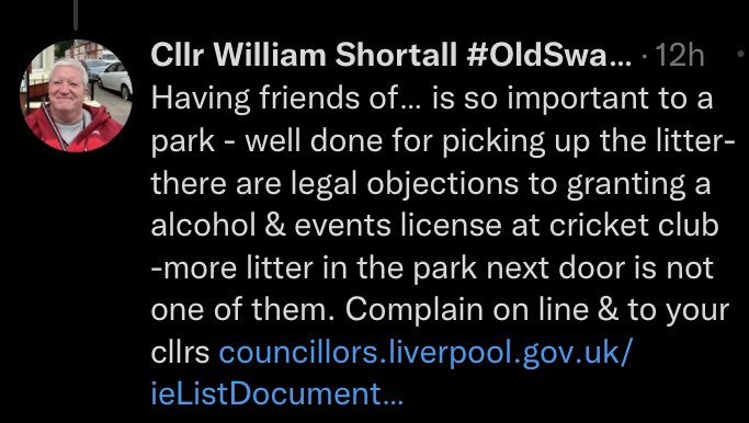 @William_OldSwan @no2jericholane @teire @wallyhallpark @CaldiesSaved @lpool_LSSL @GreenbankLabour @GreenbankGreens @MikeBrown_LSSL @MayorLpool @LiverpoolParks @LitterClear Have you, as license grantee, witnessed these pics as evidence of event drinks and containers taken off site? If so, please complain to the local councillors and licensing dept 👍 every little helps the park and the Friends of groups as you say you are so important 💚💚💚