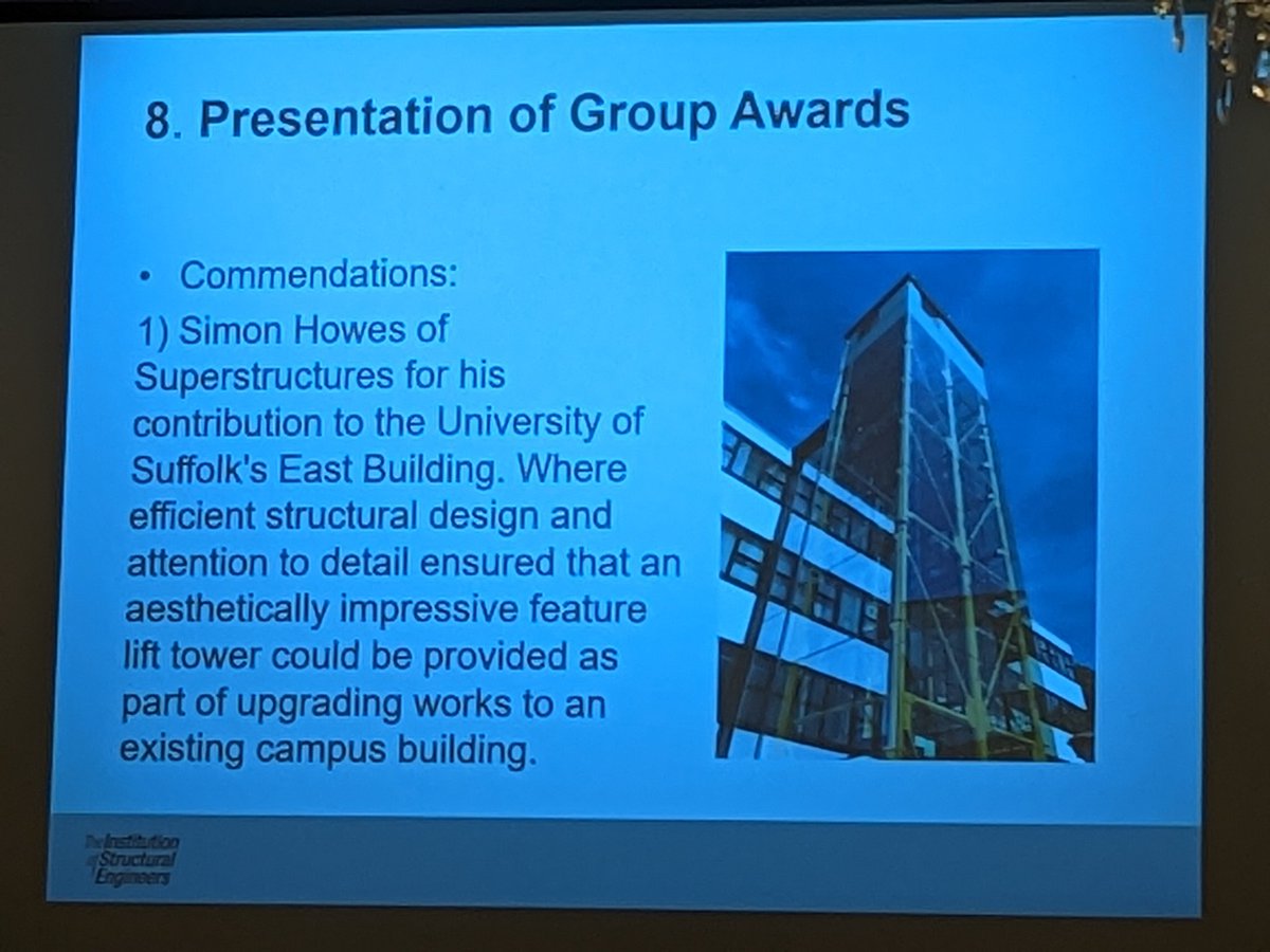 IStructE East Anglia (@istructe_eag) on Twitter photo The next commendation winner was Simon Howes of <a href="/Superstruct_ENG/">Superstructures</a> for his brilliant work at the <a href="/UniofSuffolk/">University of Suffolk</a> East building. <a href="/IStructE/">IStructE</a> The next commendation winner was Simon Howes of <a href="/Superstruct_ENG/">Superstructures</a> for his brilliant work at the <a href="/UniofSuffolk/">University of Suffolk</a> East building. <a href="/IStructE/">IStructE</a>