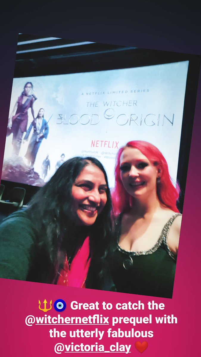AshantiOmkar's tweet photo. 🔱🧿 Excited to attend the #worldpremiere of the @witchernetflix @NetflixUK prequel #bloodorigin in #London today. 📷📲 @akinaworan #theswingingpalmtrees ❤️ #TheWitcher #theprequel #tvcritic #streamingservices #netflix #thewitcherbloodorigin https://t.co/pClf96qCOp