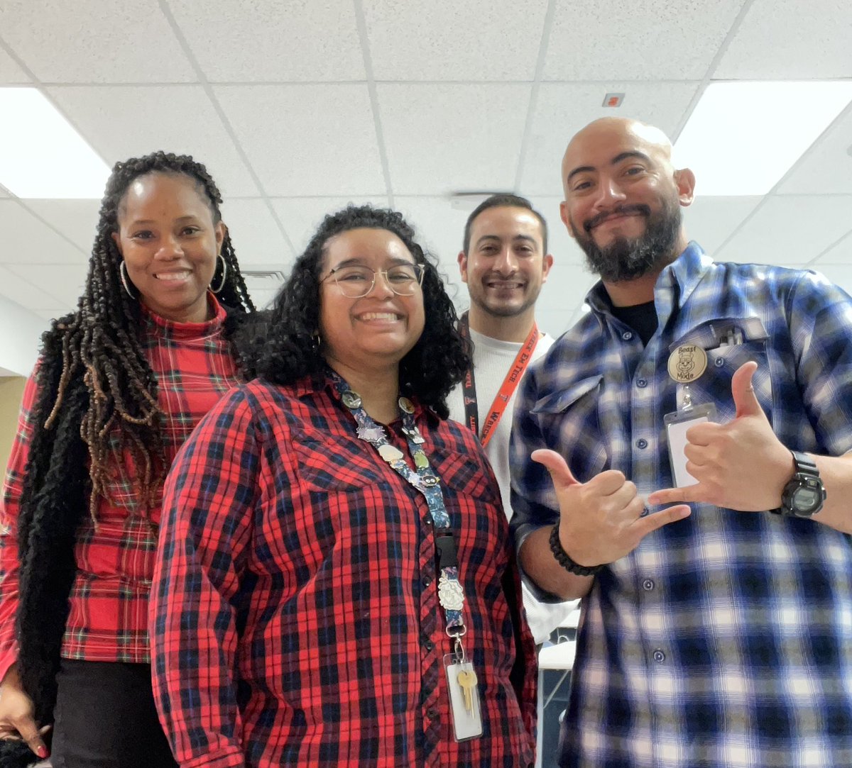 Kamesha Fullman (@kameshaq) on Twitter photo Christmas Twitter Challenge -Day 1
8th grade -Black House Team 
#plaid #plaidtidings #middleschool #teachers #happyholidays <a href="/HAntwine_MS/">Robert Norton</a> <a href="/aortiz_AMS/">Ms. O</a> <a href="/AMena_AMS/">Adrian Mena</a> <a href="/CHernandez_AMS/">Cesar Hernandez</a> Christmas Twitter Challenge -Day 1
8th grade -Black House Team 
#plaid #plaidtidings #middleschool #teachers #happyholidays <a href="/HAntwine_MS/">Robert Norton</a> <a href="/aortiz_AMS/">Ms. O</a> <a href="/AMena_AMS/">Adrian Mena</a> <a href="/CHernandez_AMS/">Cesar Hernandez</a>