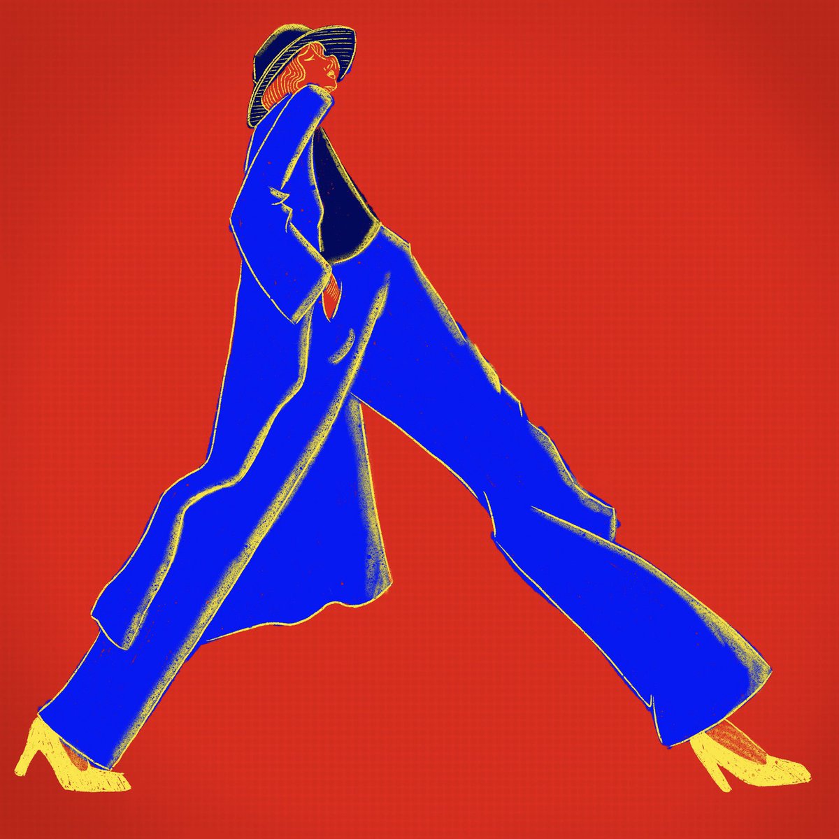 A few illustrations I made referencing a Vogue magazine from 1984🔵🟡🔴
#illustration #digitalart #Procreate