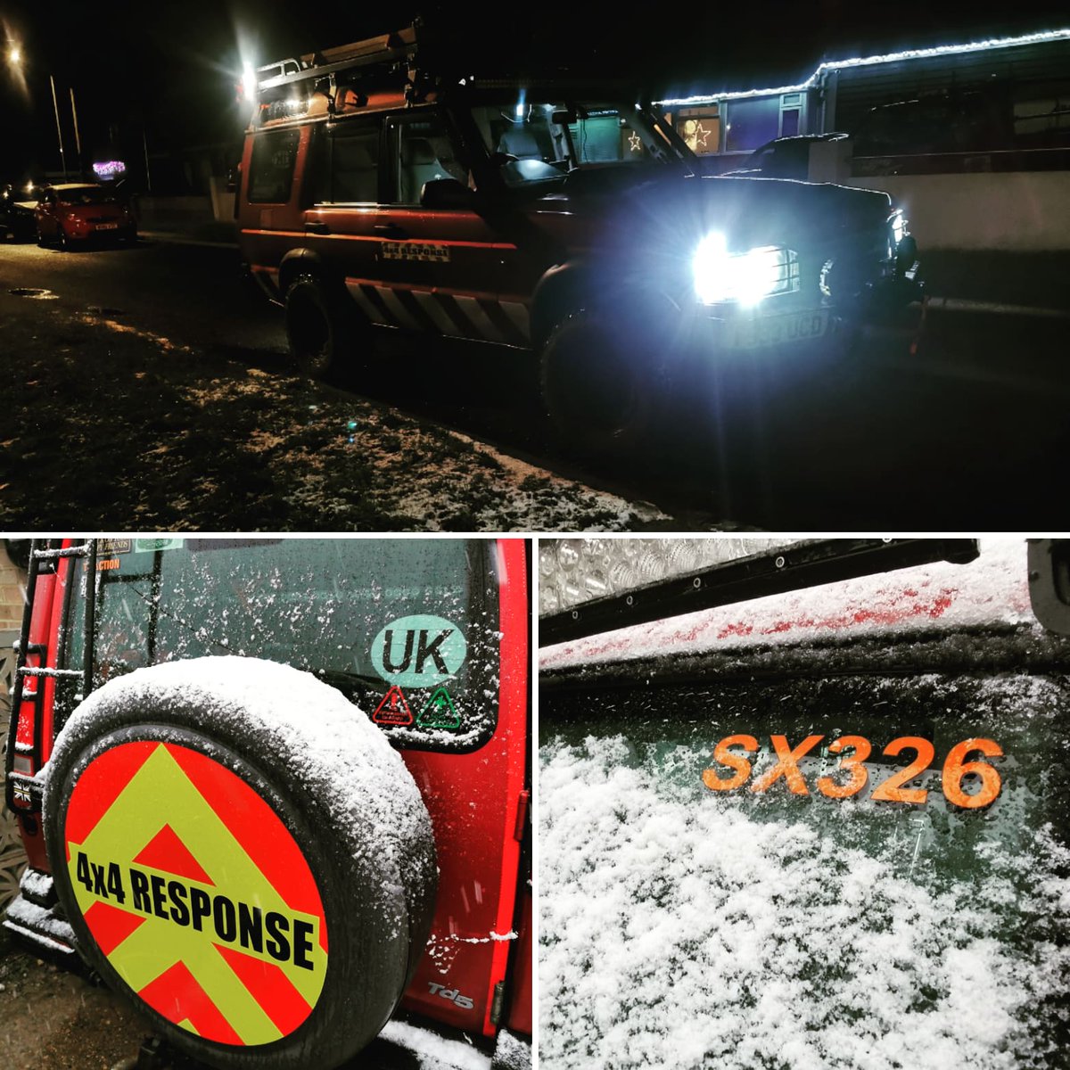 Out supporting #nhs transporting nursing team across #lewes and the #havens to patients @sx4x4r @4x4response #4x4responseuk #snow #ice #transport #sussex