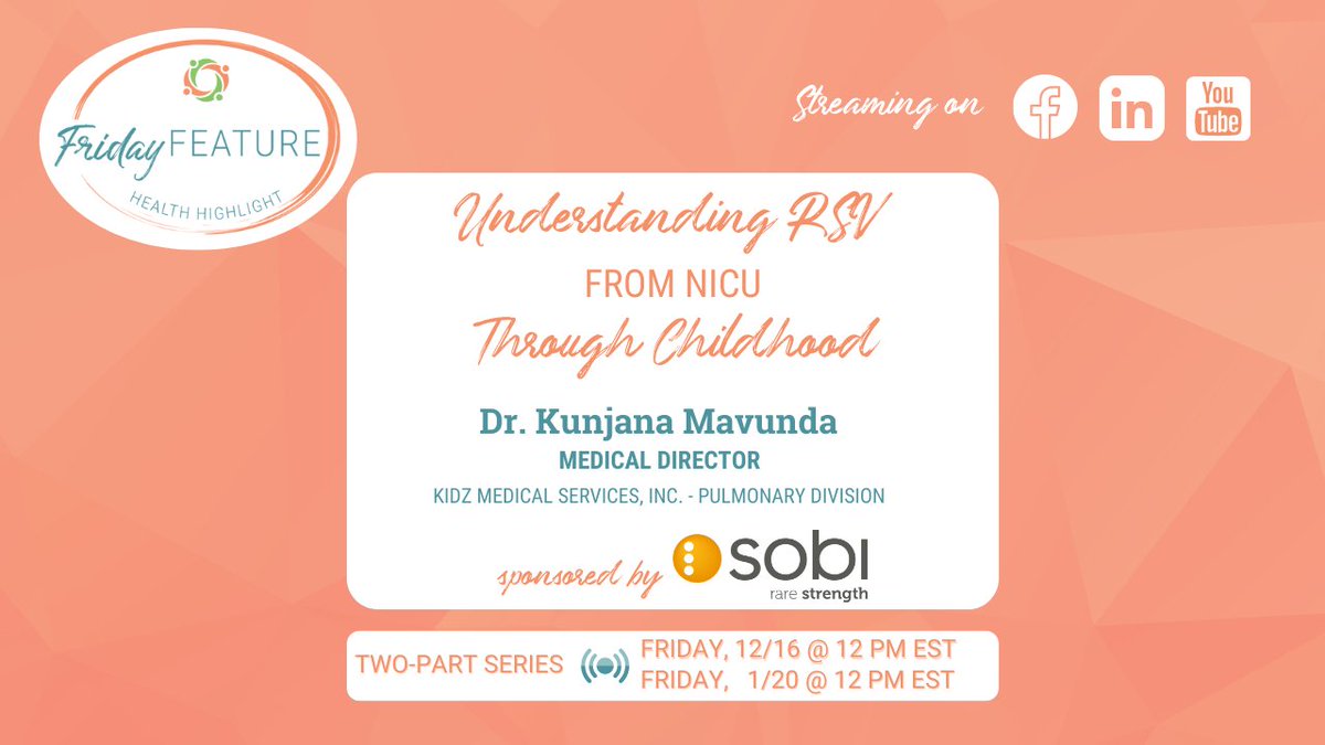 NICUParentNet's tweet photo. NICUs across the country are battling a surge in #RSV cases. Join us this Fri., 12/16 with pediatric pulmonologist, Dr. Mavunda, as we discuss RSV in the #NICU &amp; childhood. 

#NPNFridayFeature #NPNHealthHighlight #PerinatalHealth #NeonatalHealth #NICUEducation #NICUResources https://t.co/lL7Ss3H3kz