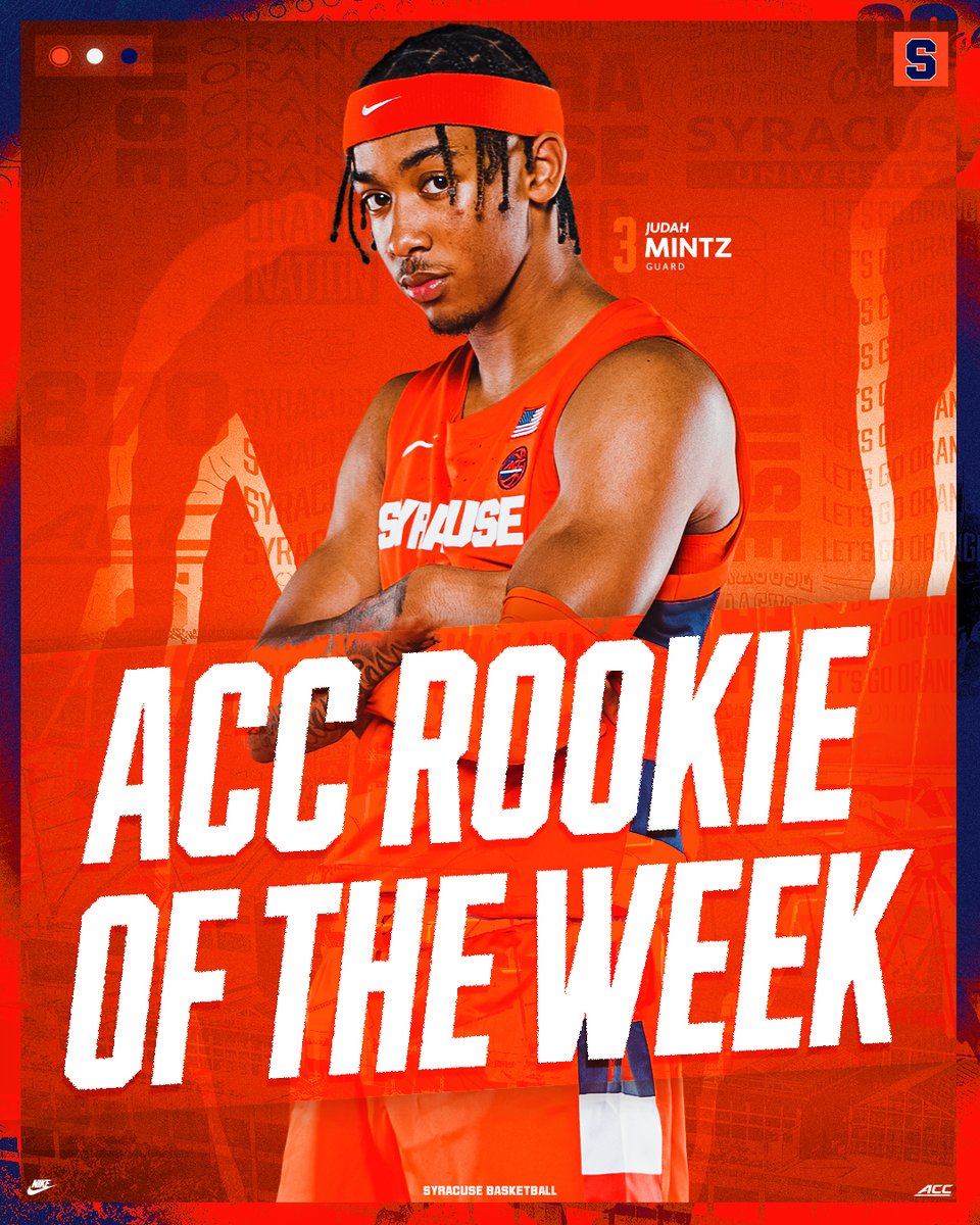 ACC Rookie of the Week honors for <a href="/Jmintz10/">Judah Mintz</a> 👏