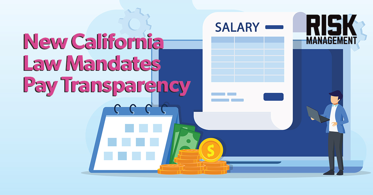 Risk Management (@riskmgmt) on Twitter photo Starting on Jan. 1, the worldās fifth-largest economy will adopt new pay transparency measures, as Californiaās SB 1162 will require employers with 15 or more employees to include salary ranges in all job postings. Learn more from <a href="/WSHBLAW/">Wood, Smith, Henning & Berman LLP</a>'s Alicia Kennon: rmmagazine.com/articles/artic⦠Starting on Jan. 1, the worldās fifth-largest economy will adopt new pay transparency measures, as Californiaās SB 1162 will require employers with 15 or more employees to include salary ranges in all job postings. Learn more from <a href="/WSHBLAW/">Wood, Smith, Henning & Berman LLP</a>'s Alicia Kennon: rmmagazine.com/articles/articā¦