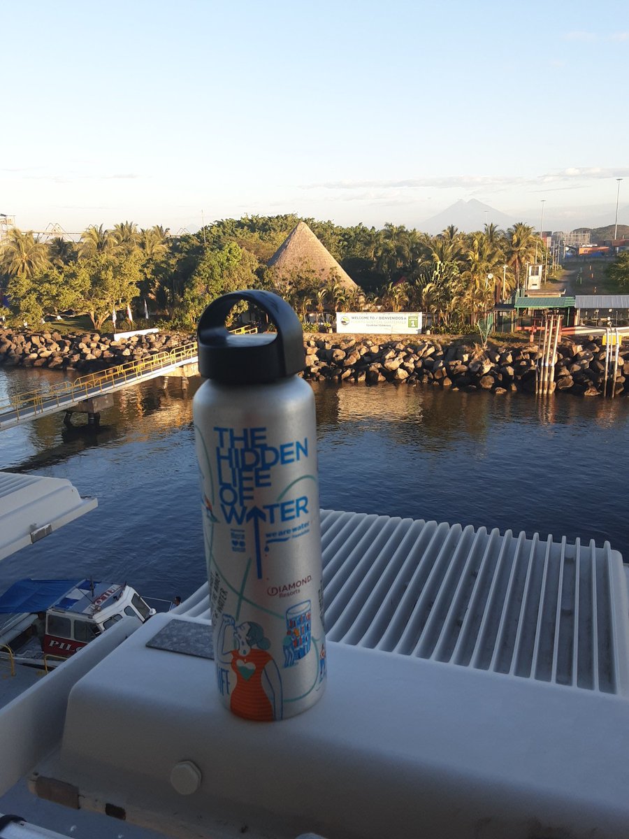 My lovely  water bottle is following me on our cruise from Los Angeles to Miami.  Here we are in Guatemala