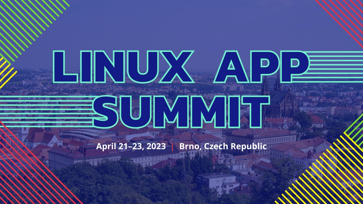 LinuxAppSummit's tweet photo. We're excited to announce that #LAS2023 will be held in Brno, Czech Republic! Join us April 21-23 (in person or online) for talks, panels, and Q&amp;As on all things apps.
https://t.co/tL3zf4ohjS

#LAS #LinuxAppSummit #KDE #GNOME #opensource https://t.co/RxR1N1Y0eN