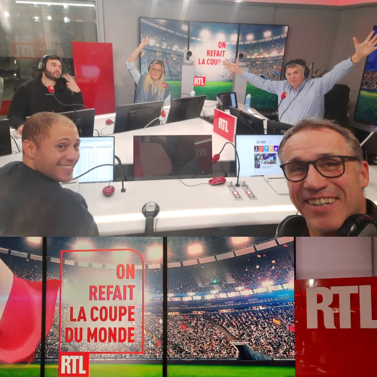 Jq 22heures, on refait la #coupedumonde #CDM2022 ⚽️ sur <a href="/RTLFoot/">RTLSport</a> #RTL 104,3FM à Paris, avec Christophe @pacaudrtl <a href="/CarineGalli/">Carine Galli</a> Dominique <a href="/BaillifD/">baillif dominique</a> et <a href="/BaptisteDurieux/">Baptiste Durieux</a> #football #ARGCRO #FRAMAR