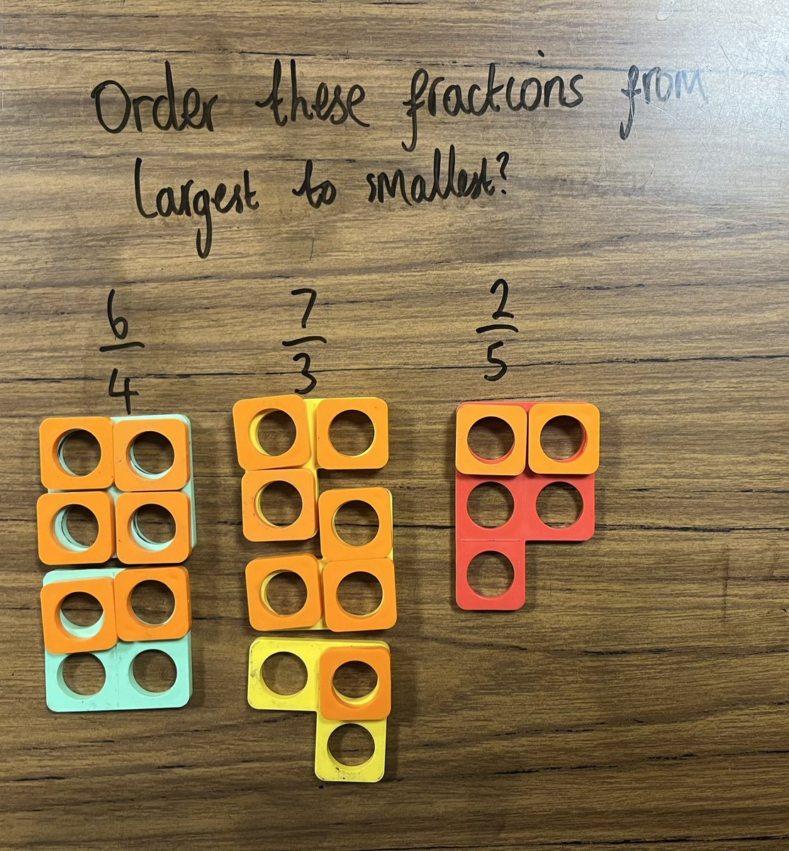 MrMJEllis's tweet photo. Converting and Ordering fractions… no problem! 

We looked at how Numicon and the online version could support the teaching and learning in our classroom tonight when converting and ordering fractions with different denominators. 

#CPDin15mins https://t.co/i5tQPykgRj