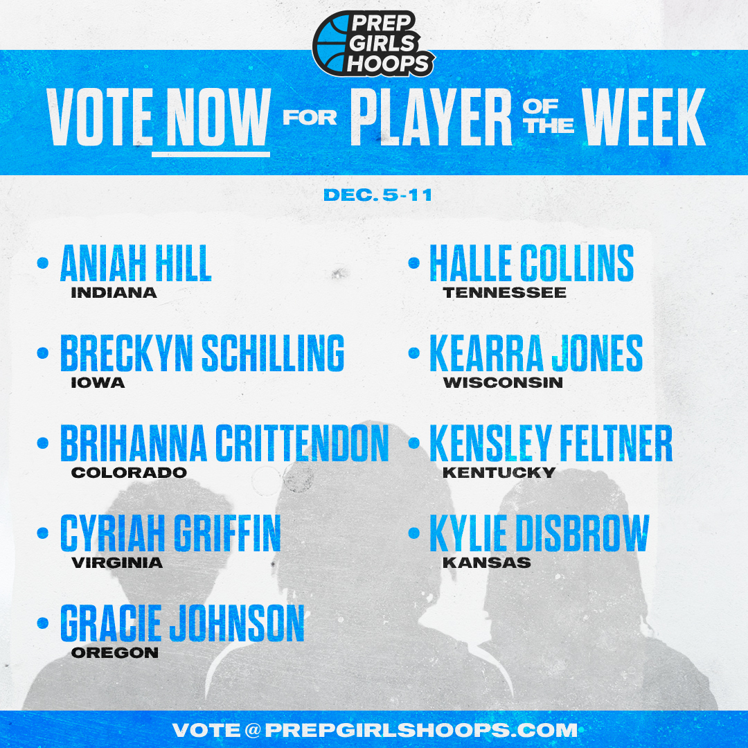 Player of the Week voting is 𝐋𝐈𝐕𝐄. 

Click the link below to read about Week 2 standouts from across the country &amp; to cast your vote! 

*Voting closes Thursday at midnight* 

VOTE HERE: prepgirlshoops.com/player-of-the-…