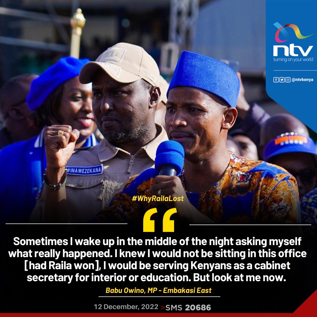 ntvkenya's tweet photo. MP Babu Owino: I would be a CS for Education or Interior had Raila won the August presidential election 

#WhyRailaLost https://t.co/iJVM2bOKXK