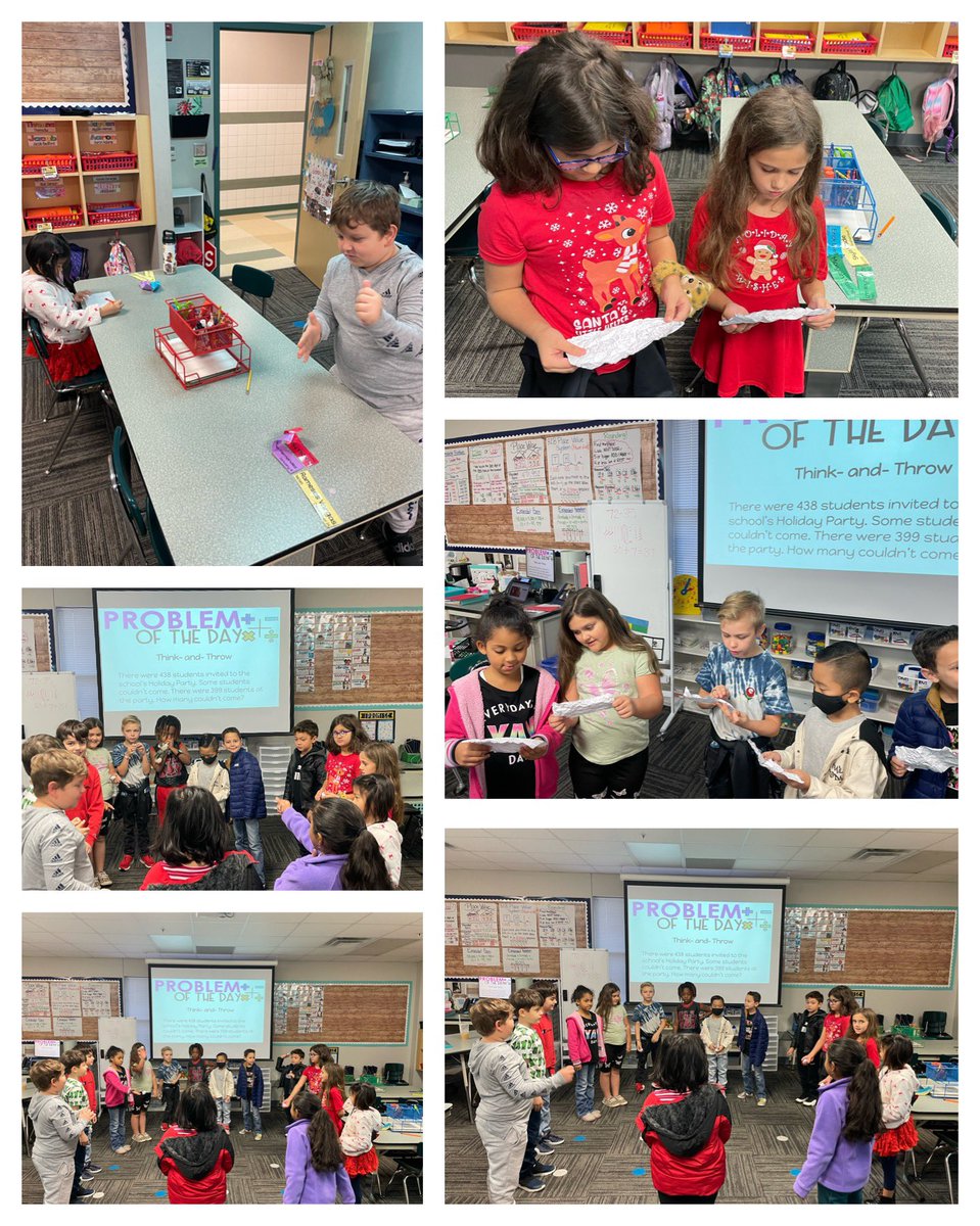 K_Rogers15's tweet image. #KISDMathSquad #MathKISDMonthlyChallenge  Using the December Think and Throw strategy with problem solving today!