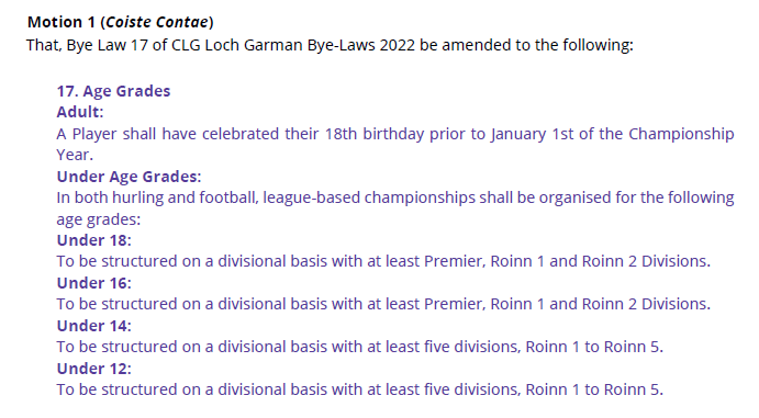 Motion 1 is overwhelmingly carried, with 148 votes in favour and approximately 20 against.

#WexGAAConvention22