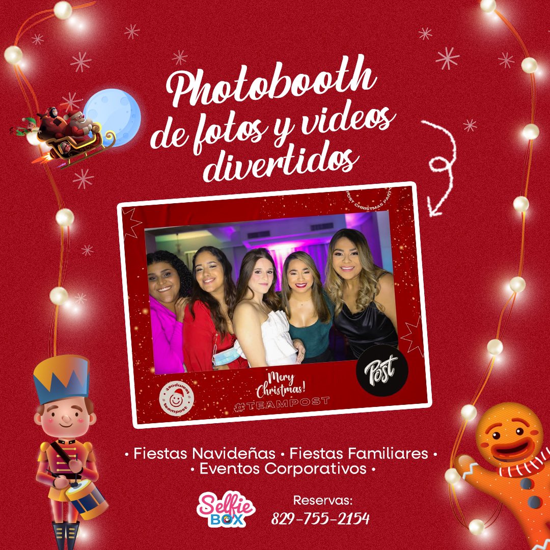 klokhay_rd's tweet photo. 🎄 Celebra la Navidad y haz que sea mas divertida con nuestra Cabina de PhotoBooth 🎉 🥳 @selfieboxrd 

📸 +info y Reservas al 829-755-2154 https://t.co/kQr2BPCnNz