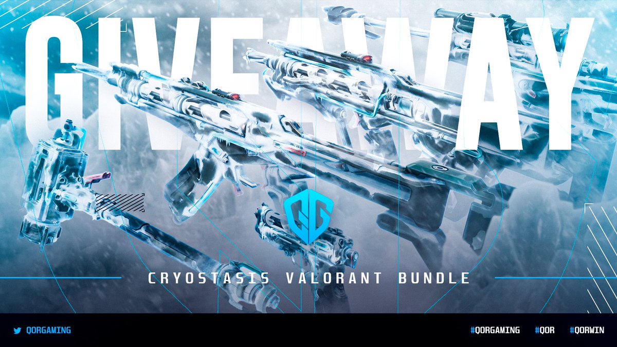 ryk1nn's tweet image. Happy Qoridays! 🎁  Partnered with @Qorgaming

⚠️CRYOSTASIS VALORANT BUNDLE GIVEAWAY⚠️

✅Like &amp;amp; Retweet 💙♻️
✅Follow @QorGaming &amp;amp; @ryk1nn &amp;amp; twitch.tv/rykinn
✅Tag 2 friends

🍀Ends 12/22🍀