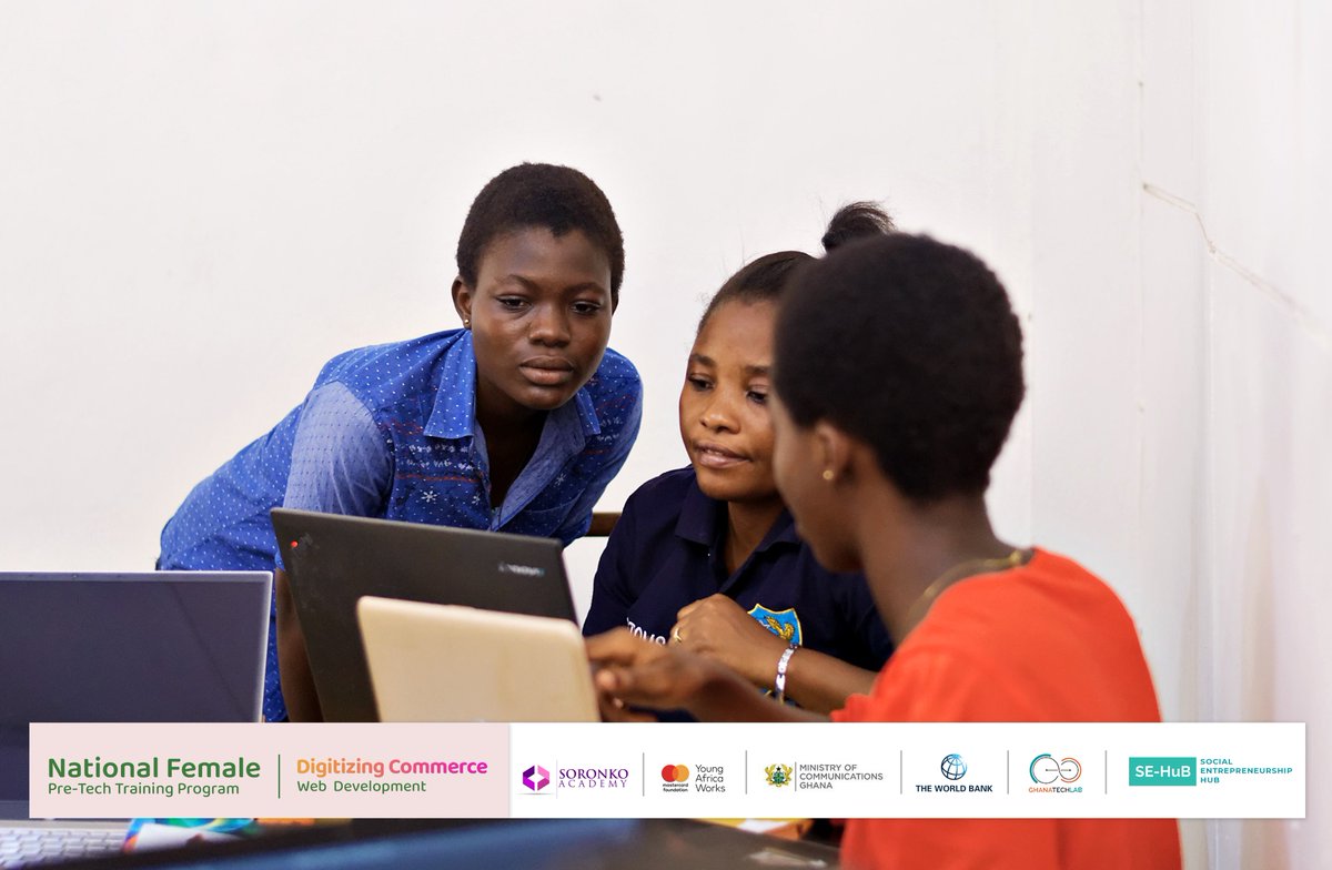 SEHUBGH1's tweet image. The National Female Pre-Tech Program has ended successfully. Here are some images from the past weeks. The ladies were introduced to web development. 
#GhanaTechLab 
#YoungAfricaWorks 
#PreTechSkills 
#GTLImpact 
#SoronkoImpact
#sehubgh1