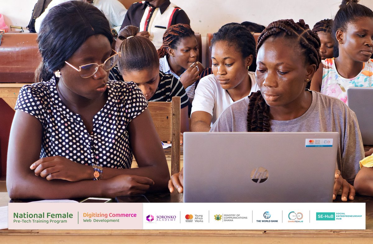 SEHUBGH1's tweet image. The National Female Pre-Tech Program has ended successfully. Here are some images from the past weeks. The ladies were introduced to web development. 
#GhanaTechLab 
#YoungAfricaWorks 
#PreTechSkills 
#GTLImpact 
#SoronkoImpact
#sehubgh1