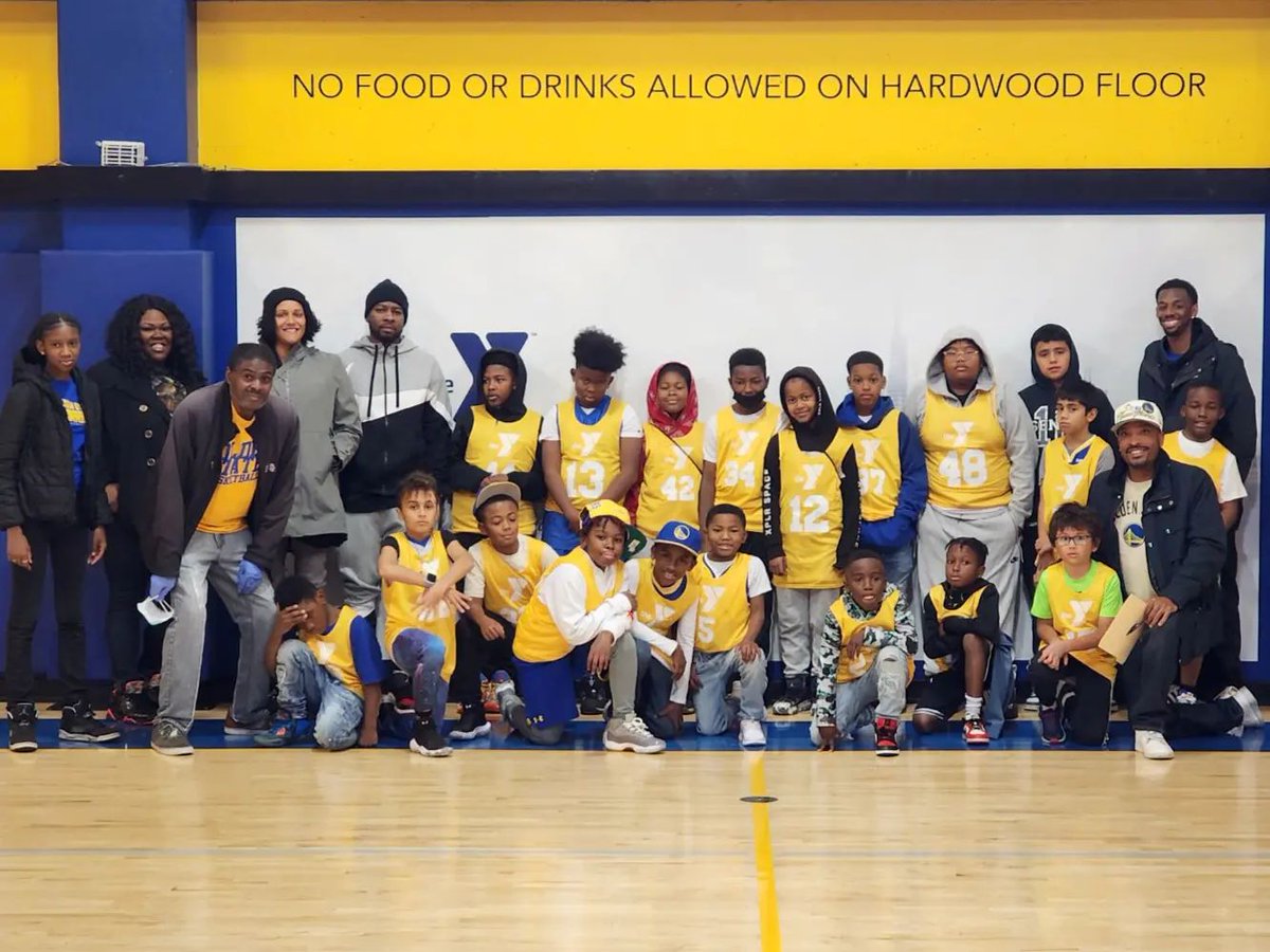 We are rockin' the blue and yellow from @bayviewymca Thank you @warriors for making us proud to grow up in the bay! 💛🏀💙 #warriors #dubnation #goldblooded #goldenstate #motivationalmonday #bayarea #YSF #YMCASF