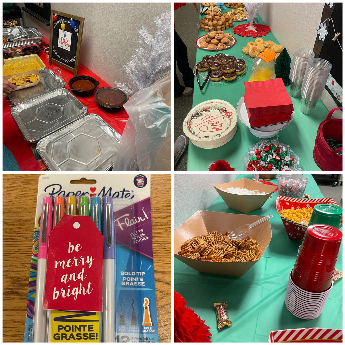 Chips &amp; queso, supplies, breakfast and trail mix- the office elves have been hard at work treating our staff to the 12 Days of Giving! Thank you <a href="/McSpeddenES/">McSpeddenES</a> admin team for ALL you do to make this a special place!