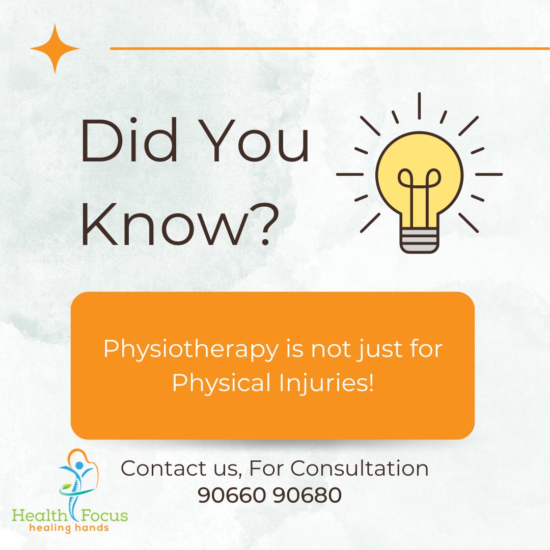 healthfocusphy's tweet photo. Contrary to popular belief, #physiotherapy can be used to improve cognition, mood, and the overall emotional status of patients.
Schedule appointment at #HealthFocus today: https://t.co/lHgcuEzk05
☎ 9066090680
#Physiotherapist #Physio #PhysicalTherapy #Physiotherapists #Wellness https://t.co/x2Oj0W6ACU