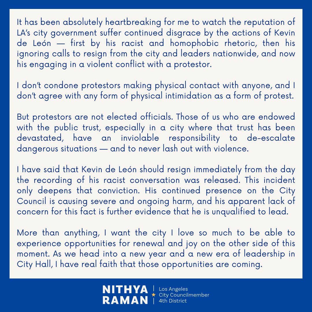 Councilmember Nithya Raman tweet media