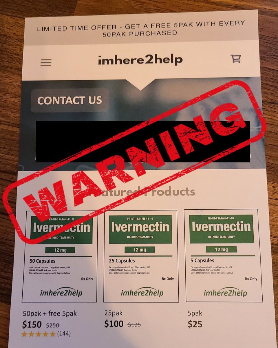 WARNING – leaflets promoting the sale of Ivermectin are circulating in Kelowna. Ivermectin (veterinary or human versions) is an antiparasitic drug that has not been authorized for the prevention or treatment of COVID-19. Using this product, may cause serious health problems.