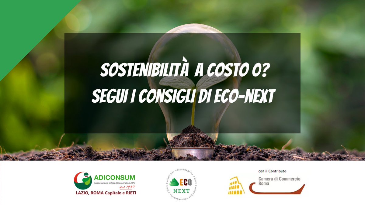 Lazio_Adiconsum's tweet photo. Si può essere #sostenibili a costo 0?
Sul sito del progetto Eco Next troverai idee e suggerimenti per rendere la tua attività più #green senza dover investire un capitale.
https://t.co/NnnKPa3tvl
#ECONEXT #digitalizzazione #ecommerce #imprese #consumatori #PMI https://t.co/i7ccfk3zUa