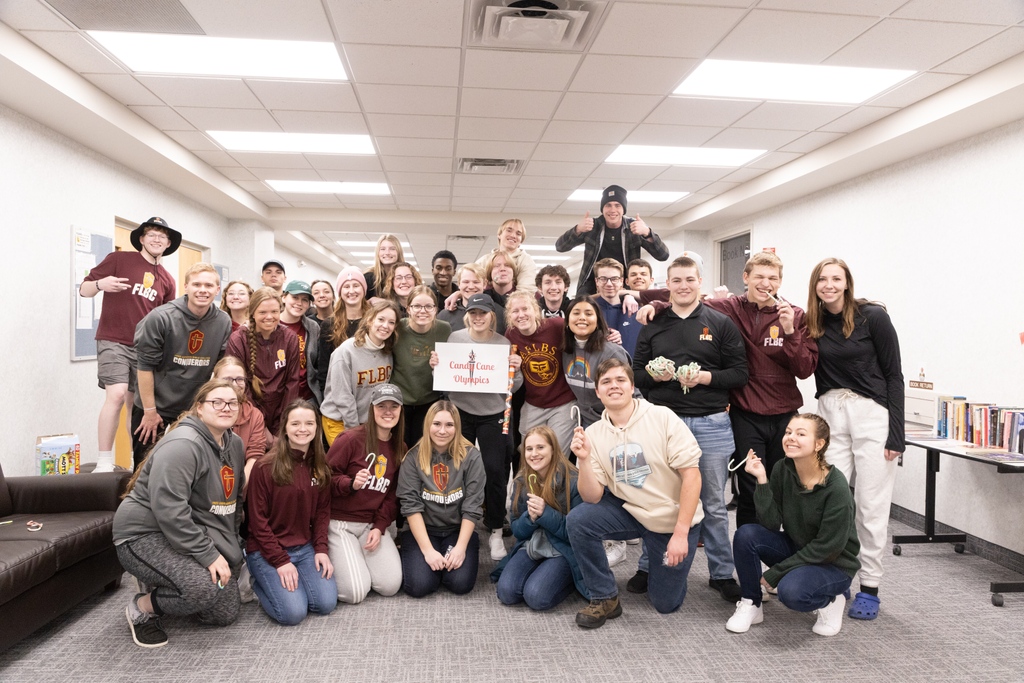 flbc_edu's tweet photo. Over the weekend, students took a break from studying to participate in the first ever FLBC Candy Cane Olympics. Please be in prayer for the students as they finish projects and study this week. #FLBC #FLBCfam #studentlife https://t.co/3S3wmX6wNV