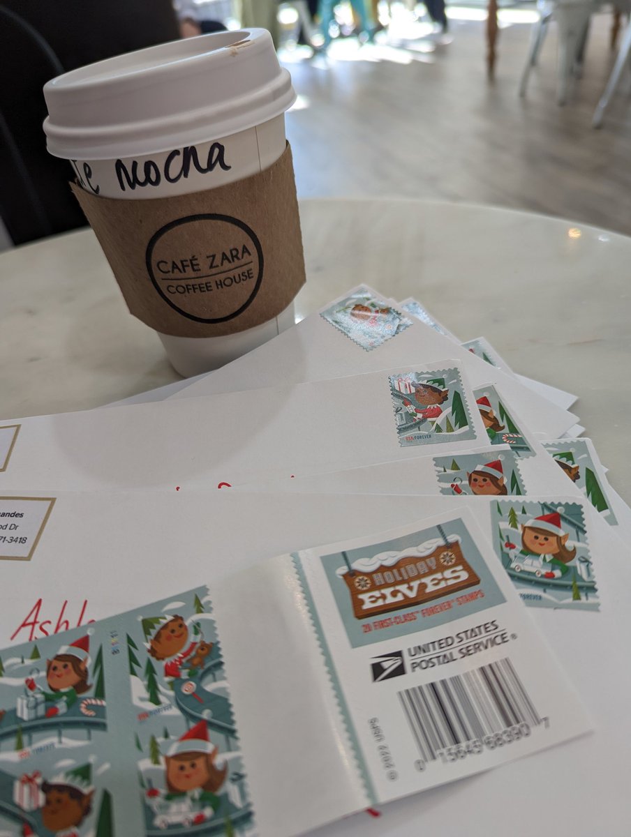 I used my bonus prep time to enjoy a mocha &amp; get my holiday cards ready. 🎄Thank you to @sandy_forand for the coverage &amp; <a href="/Tabitha_Watjen/">Tabitha Watjen</a> for organizing the SEL raffle! 💕