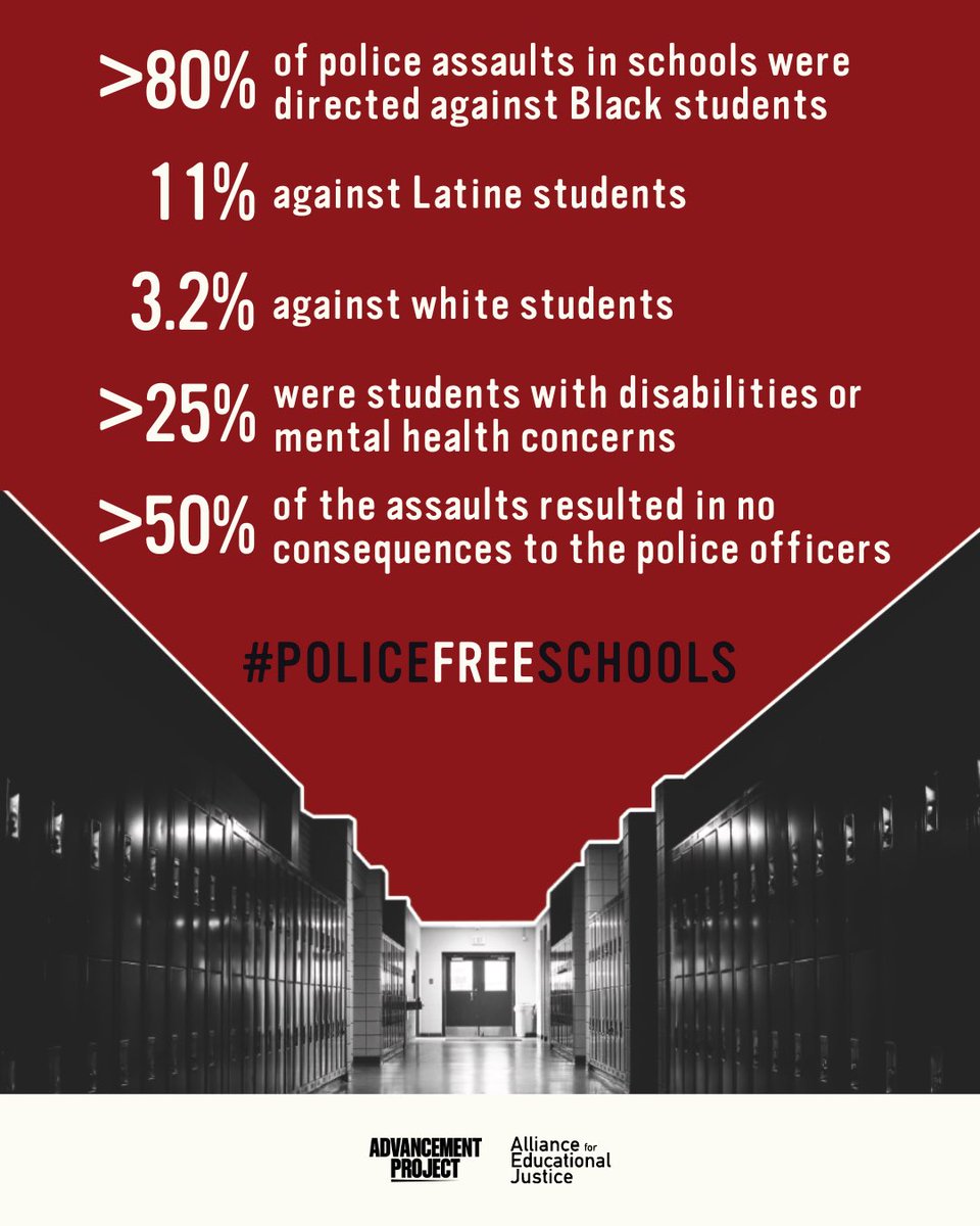 4EdJustice's tweet image. The #AssaultAtSpringValley activated communities to rally in support of young people &amp;amp; families demanding an end to school policing.

We’ve been tracking school police assaults (#AssaultAt). School police assaults on Black students make up over 80% of assaults. #PoliceFreeSchools