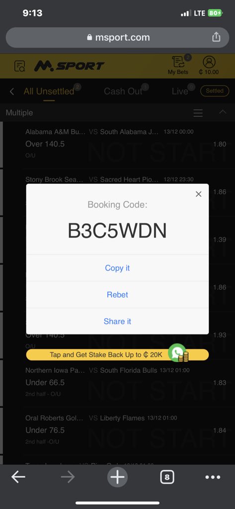 RebbleG's tweet photo. B3C5WDN Msports let’s give it a try @MAYOROF_EKITI @mrbayoa1 @Mrbankstips @MrGenius_Tips @TalentedFBG don’t ignore, this can fetch you millions for Xmas 🙏🙏🙏 https://t.co/G1H0ZZJsRf