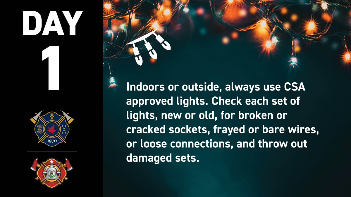 The countdown to Christmas is on, and the Lincoln Firefighters want you to ensure that you and your family stay safe this season.  Stay tuned as we count down the “12 Days of Fire Safety”
