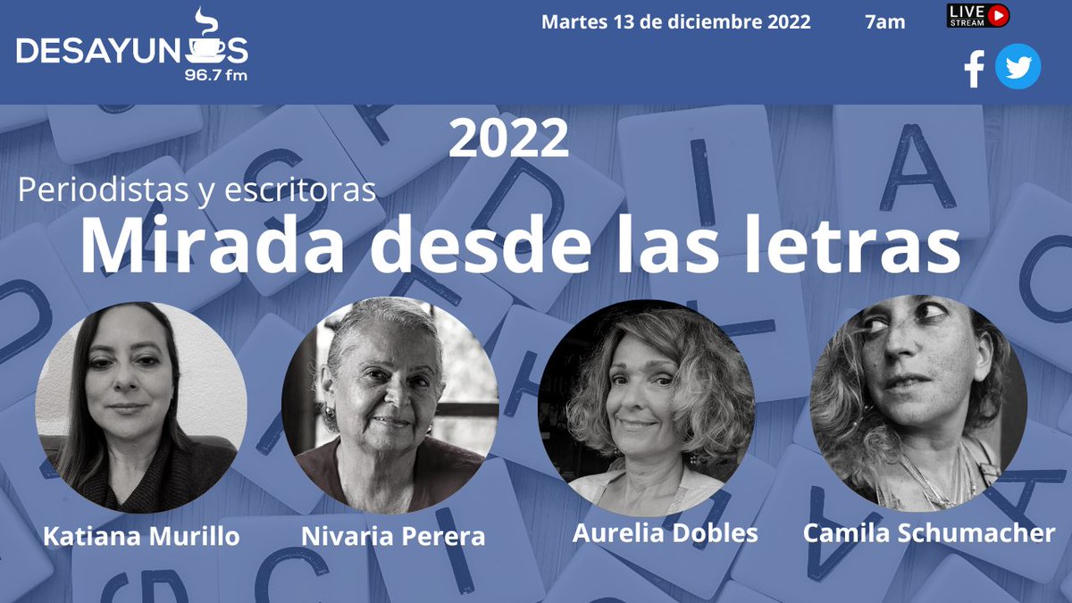 7am #Live @anyperezcr y @dvillanuevacnn hacen balance 2022 con las miradas de @Katianacr Nivaria Perera, Aurelia Dobles y Camila Schumacher