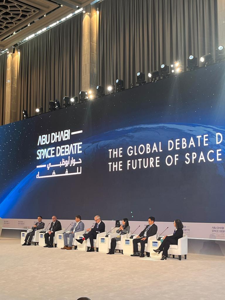 .@Ad_astra2 spoke at #ADSpaceDebate about creating a sustainable space future and the important role of commercial partnerships. Learn more: bit.ly/3uqUmM1 #FortheBenefitofEarth