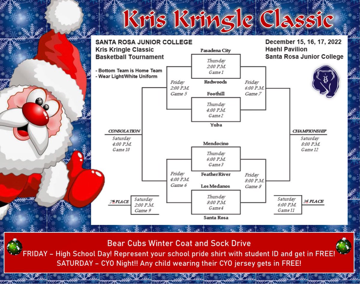 Save the date‼️
Kris Kringle Classic is this weekend!! 3 days of basketball 🏀