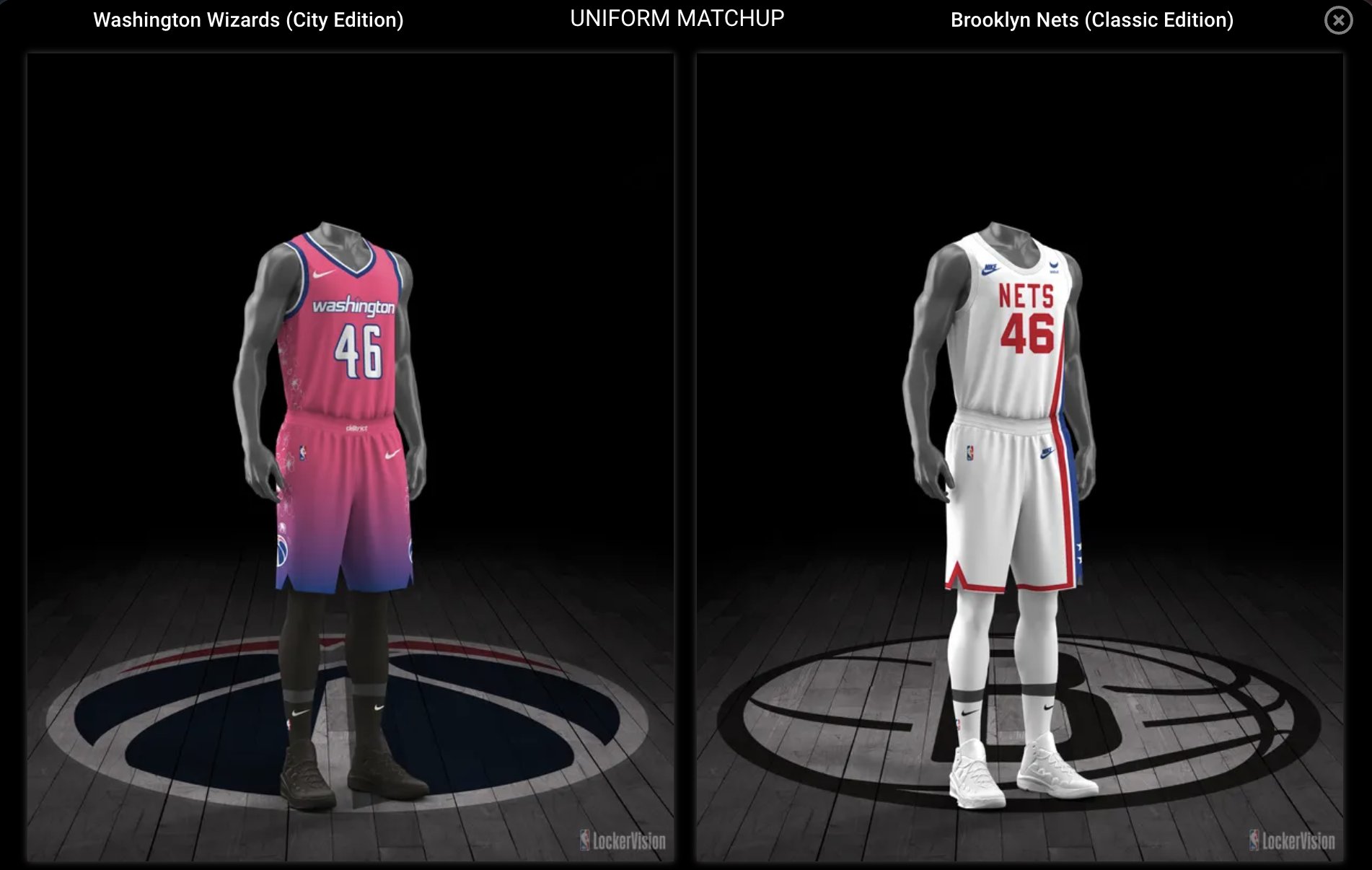 Rob Perez on X: Jersey Matchup of the Day: Wizards Cherry Blossoms vs.  Nets Drazens 9.3/10  / X