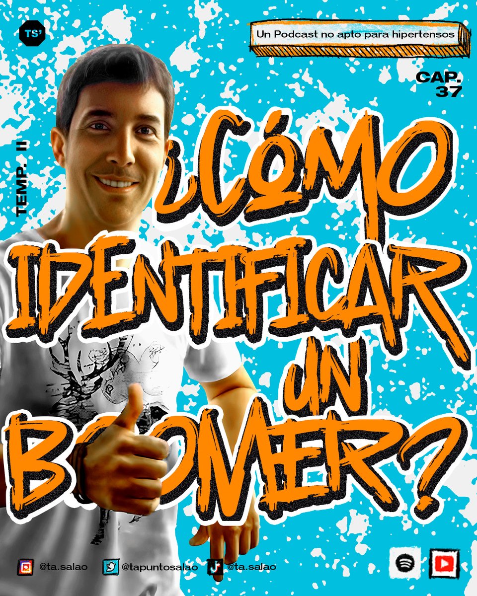 tapuntosalao's tweet photo. Culpa, vergüenza y dolor... son los sentimientos que nos da afrontar que de a poco nos vamos convirtiendo en boomers o lo que comúnmente denominamos "viejo choto"

Dale play a este capítulo del paleolítico en Spotify, YouTube y otras plataformas con el link en bio o en el hilo! https://t.co/SWYwYi9i9w