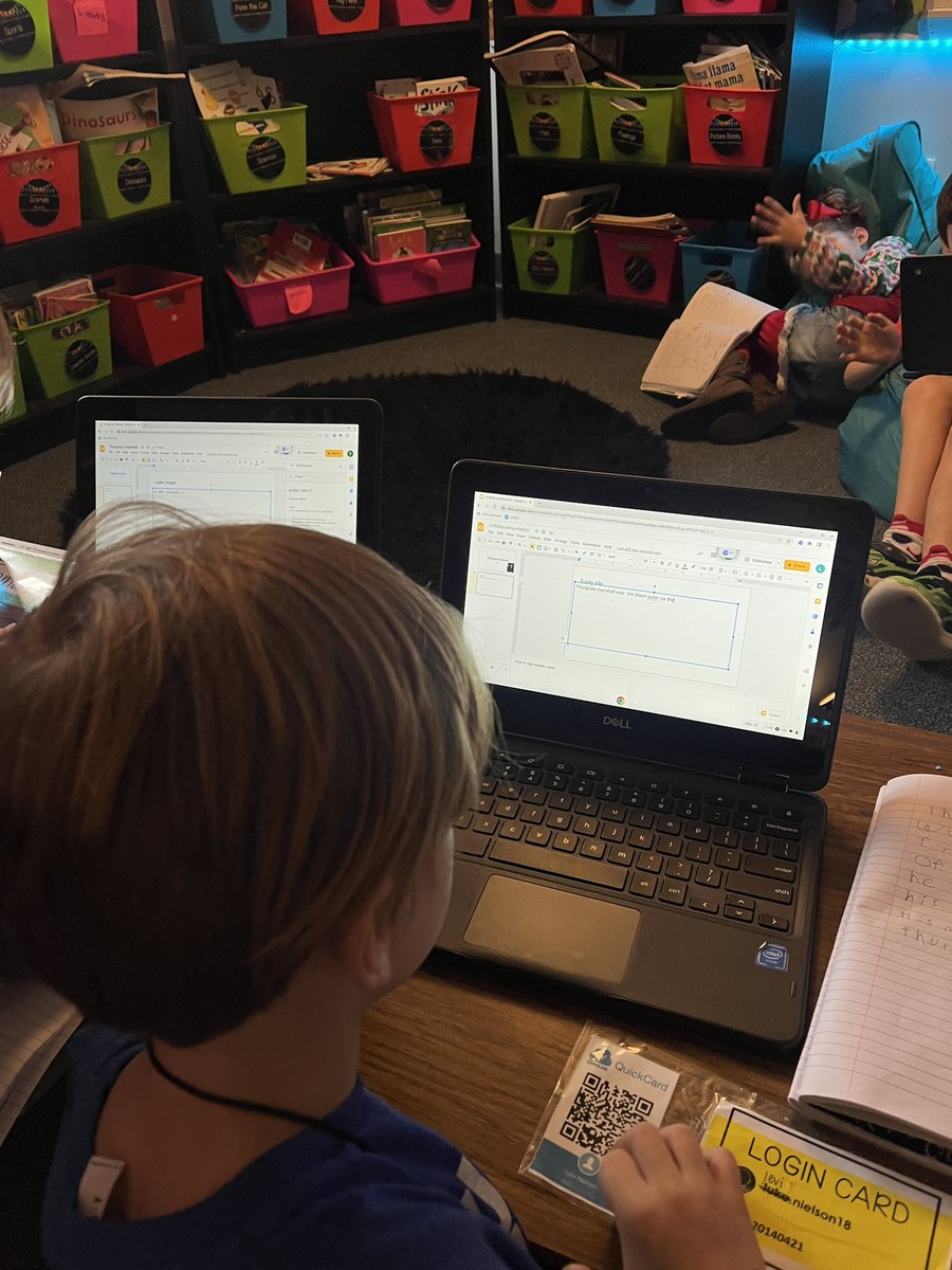 Mrs_Green___'s tweet photo. Step 2: have the 3rd grade experts teach us how to create Google Slides for their presentations!!! They’ve been dying to learn! https://t.co/Vyz87CiZkk