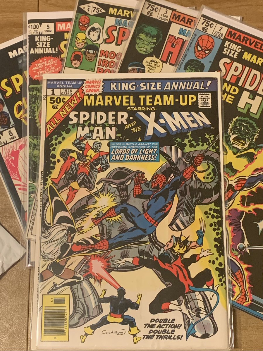 comicfoil's tweet photo. #MailCall today #GotComics
I don’t need the later issues so I put a bid in on this lot for what I would pay for a Fine condition Marvel Team-Up Annual #1.
And won. 😁

So who who is working on this series and needs MTU Annuals #2-6? Looking at you @mynerdvault and @Faustuszero https://t.co/vAkBrelw0e