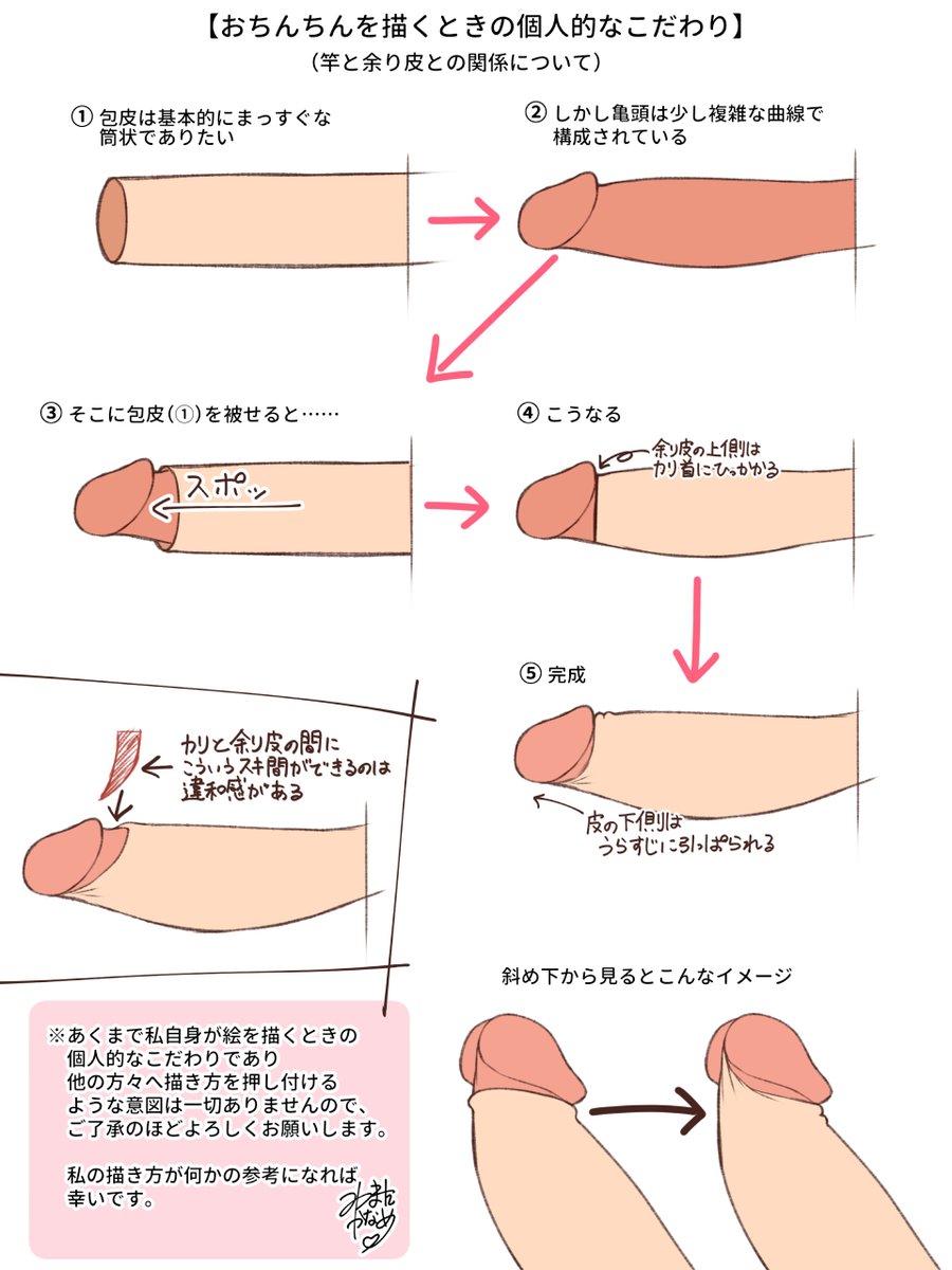 DaisyMitsumata's tweet photo. おちんちんを描く上で、一番複雑な線で構成されているであろう部分についての個人的な解釈をできるだけ簡潔にまとめてみました。
下手な説明図ですが何かの参考にしていただければ幸いです。 https://t.co/2O6NwLcxA6