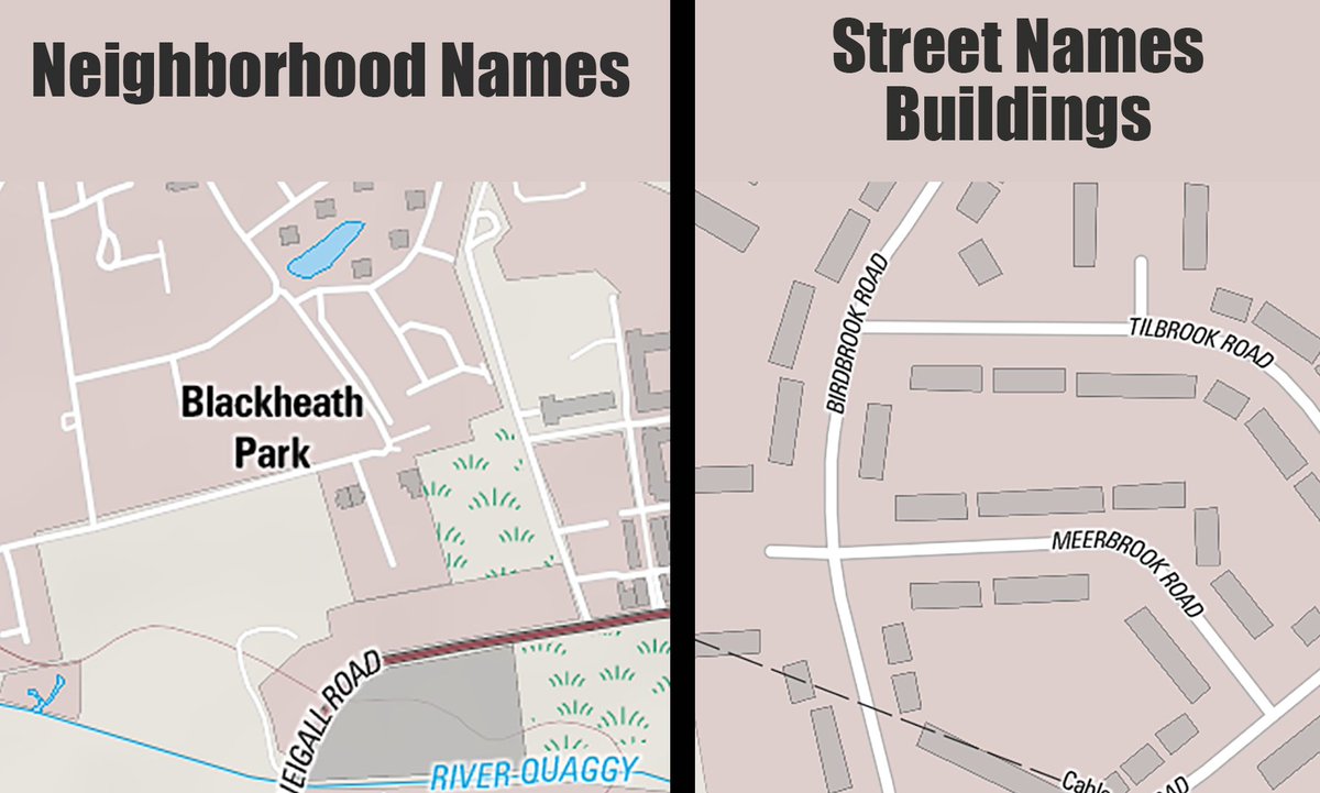 ArmyGeospatial's tweet image. #DYK The Releasable Basemap Tiles prototype adds detail to traditional military #maps, showing neighborhood names, street names, and detailed building outlines. #ValueAdd