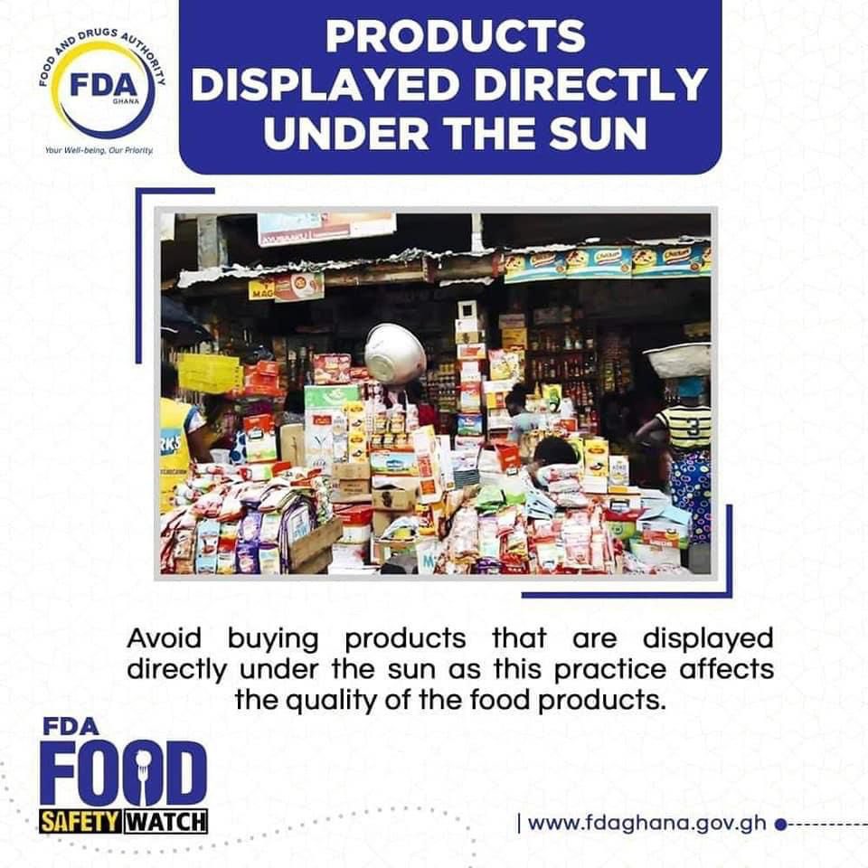 afsts_knust's tweet photo. This festive season, be careful of products you buy,ensure that you look out for the following basic tips 

📌Product label with necessary details like date markings 
📌Shape and condition of product and with its package 
📌Storage place of product 

#afststothewiase 
#foodsafety https://t.co/ZnqfzjCsZg