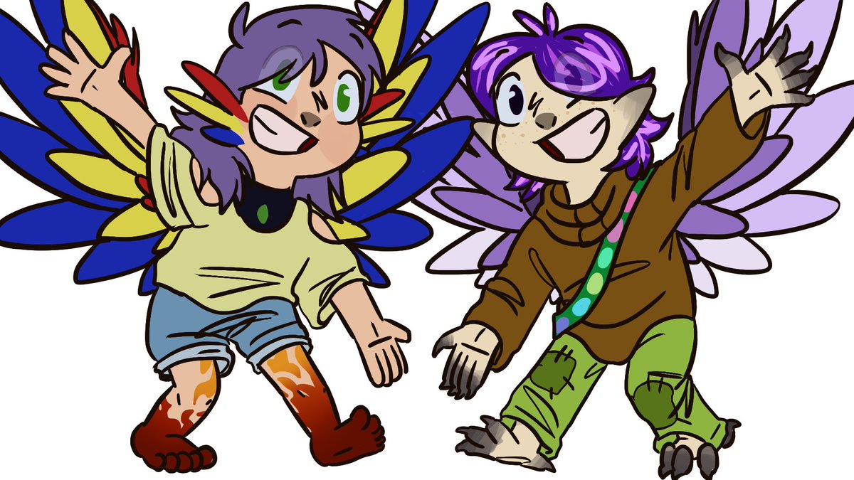 Gusiluz2792's tweet photo. Behold! #QuillSMP twins @flyingorb_ and @cactus_juice86 ! https://t.co/2BkqLxKHE6