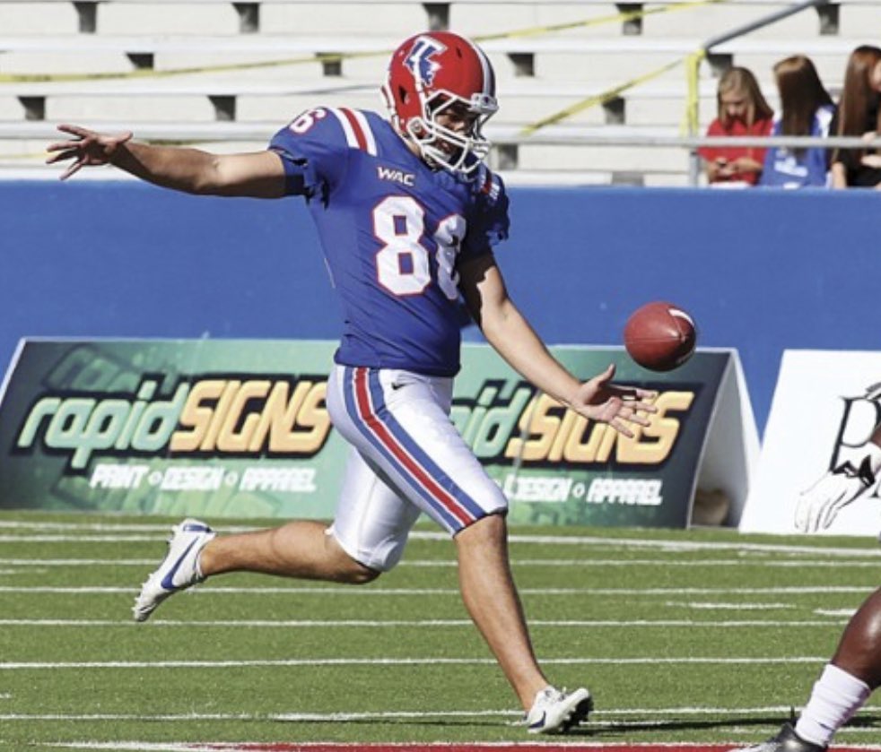 After a great conversation with Coach <a href="/LaTechSharp/">Dan Sharp</a>, I’m blessed and thankful to receive an offer to further my academic and athletic career at Louisiana Tech!

<a href="/BFentress/">Brad Fentress</a> <a href="/OneOnOneKicking/">OneOnOne Kicking Camps🏈</a> <a href="/_Mike_McCabe/">Coach Mike McCabe</a> <a href="/Dunlapaustin22/">Austin Dunlap</a> <a href="/rporter00/">RacePorter</a> <a href="/HKA_Tanalski/">Adam</a>