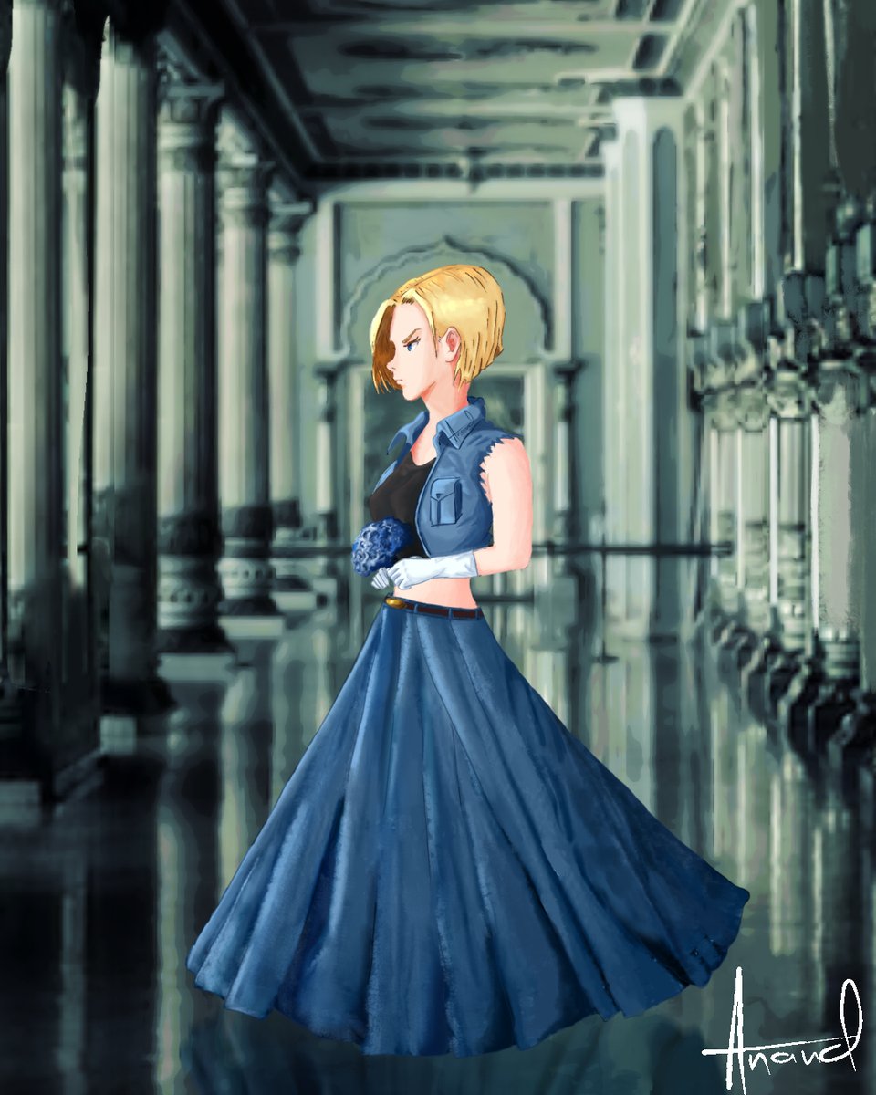 Anand_B_'s tweet photo. Did a Fan art for Android 18  :)

#DragonBallZ 
#Android18 
#digitalart https://t.co/2nHAGVP6Q2