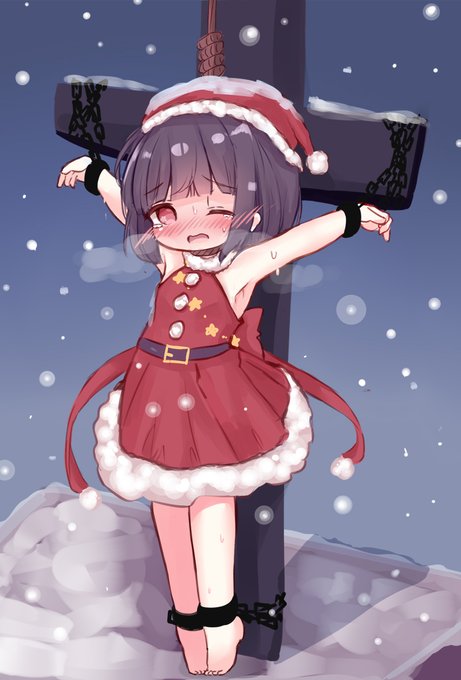 敗北感が強い磔しちゅ
背が足りない琉奈ちゃんは腕はY字に吊るされ、つま先立ちになるので自然と苦しい体勢になってしまうそうです⛓🎀⛓ 