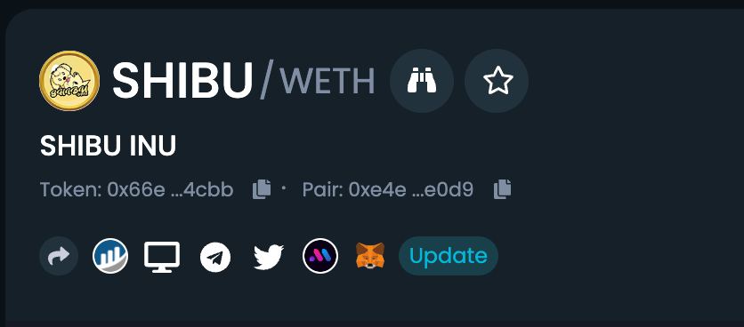 ShibuInuERC's tweet photo. Dextools fully updated

LOGO
WEBSITE
TELEGRAM
TWITTER

https://t.co/Lv0HXHzMvy

#SHIBU #SHIBURIANS $SHIBU #INU #X100 #SHIBUSWAP #BURNTLP https://t.co/c1xmE9an5P