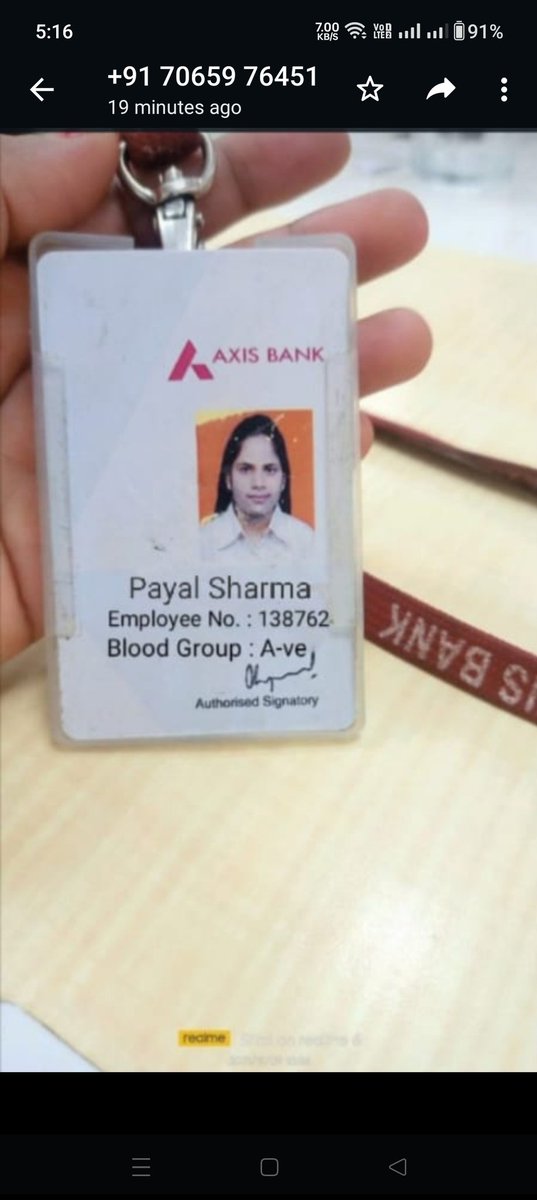 Raju0592's tweet photo. @AxisBankSupport Got a call from this Id and she asked to click a link to get reward points into cash...
The link looks fake..she said she is working in axis ..pls check and do some action if fake https://t.co/5jF9AR4zMI