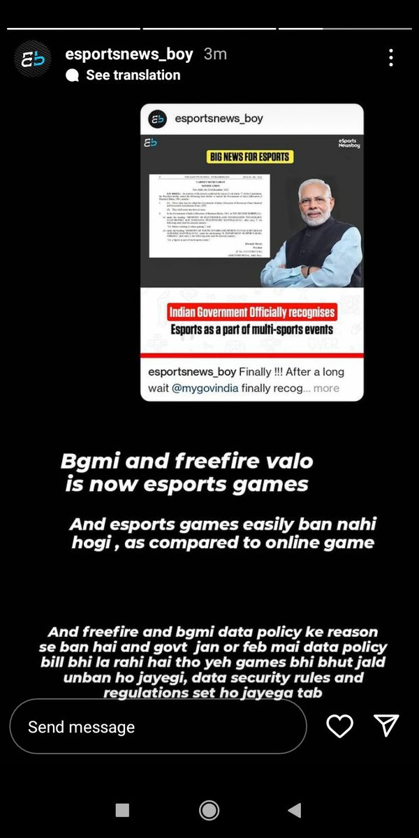 7Battleground7's tweet photo. Baat tho sahi hai Aab online, esports games Ka alag category ho ga😄 #BGMI #freefire https://t.co/Y8cMT4jWuP
