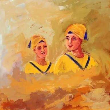 dashmeshpita's tweet photo. The mind boggles to understand how children of such young age (9 yrs &amp; 5 yrs) had the guts, courage, bravery and focus to refuse the promise of many lavish gifts and a future of cosy comforts of royalty that were being offered by the Mughals. https://t.co/JNsgXeUU04